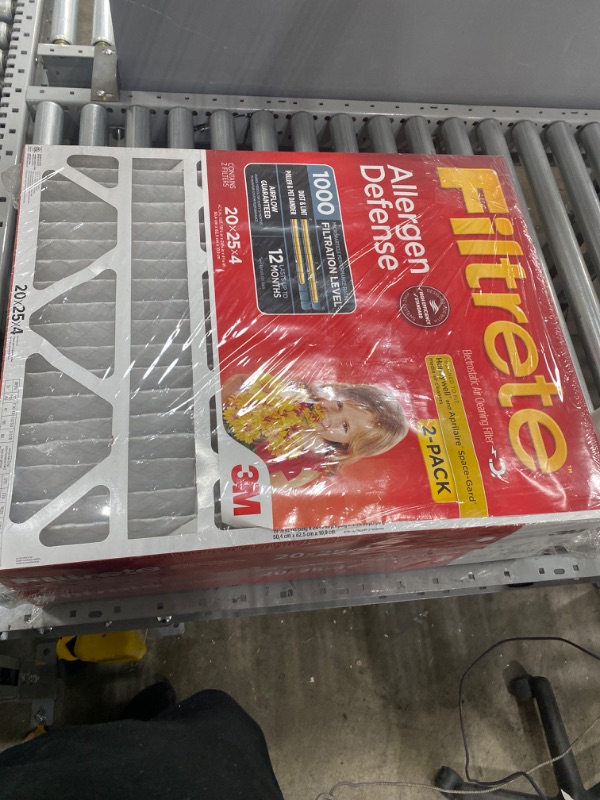 Photo 1 of 2pk Filtrete Micro Allergen Defense Deep Pleat Filter, MPR 1000, 20x25x4 