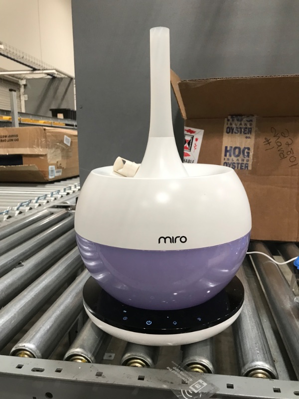 Photo 2 of **MISSING INSTRUCTION PAPER**
MIRO-NR08M Completely Washable Modular Sanitary Humidifier, Large room, Easy to Clean, Easy to Use, Luma Touch - Premium Cool-Mist Humidifier. Touch Control Colorful LEDs, Powerful humidification
