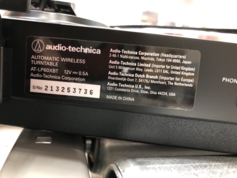 Photo 3 of Audio-Technica AT-LP60XBT Stereo Turntable with Bluetooth (Black)