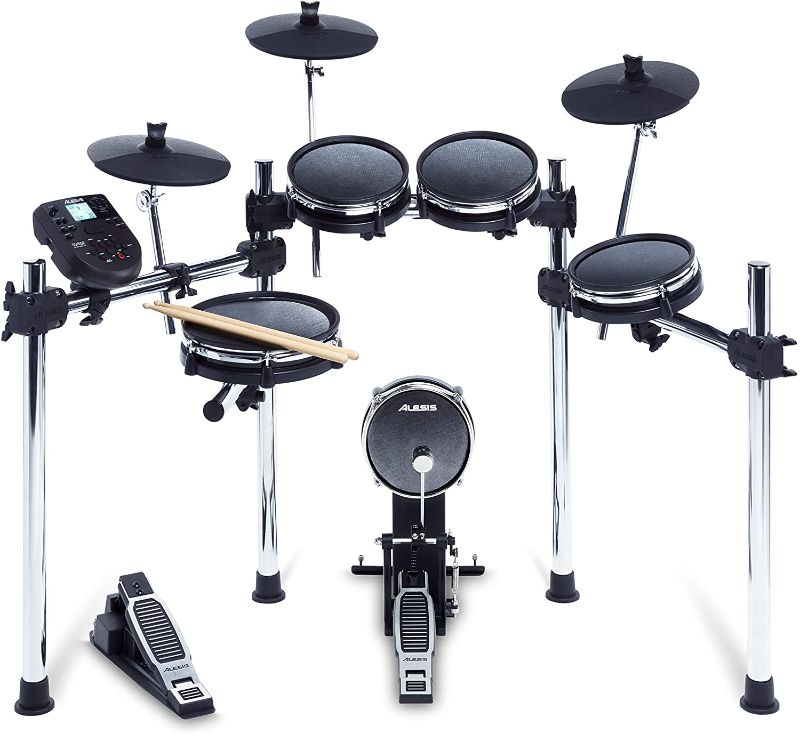 Photo 1 of Alesis Drums Surge Mesh Kit - Electric Drum Set with USB MIDI Connectivity, Mesh Heads, Solid Rack and Drum Module Including 40 Kits and 385 Sounds
