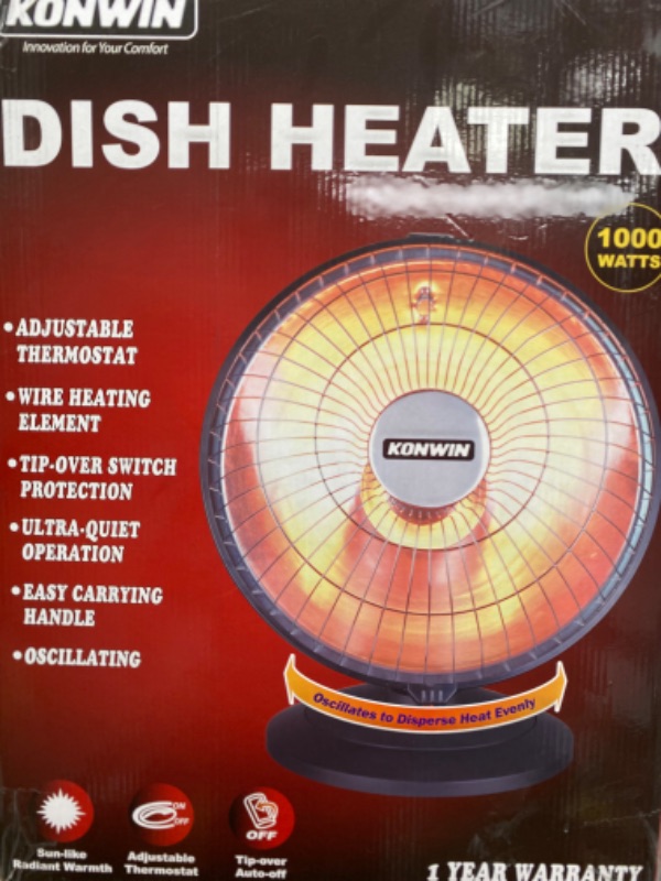 Photo 1 of Konwin Dish Heater, 120 colts AC, 8.3 AMPS,1000 watts, adjustable thermostat, 16-2/5in w X 18-7/10in h X 11-7/10in d