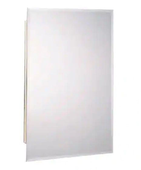 Photo 1 of 16 in. W x 25-7/8 in. H x 4-1/2 in. D Recessed or Surface Mount Frameless Beveled Bathroom Medicine Cabinet
