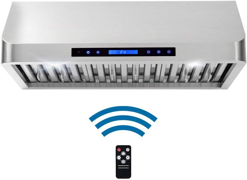 Photo 1 of Cosmo COS-QS75 30 in. Under Cabinet Range Hood with 500 CFM, Permanent Filters, LED Lights, Convertible from Ducted to Ductless (Kit Not Included) in Stainless Steel
