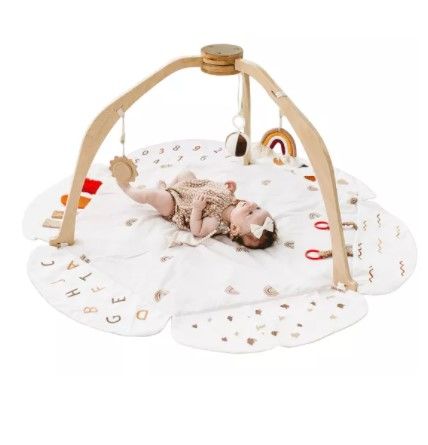 Photo 1 of BABY PLAY GYM, BABY PLAY MAT STAGE-BASED DEVELOPMENTAL BABY GYM AND PLAYMATS FOR BABY, NEWBORN, INFANT ACTIVITY GYM WITH 3 FEATURED TOYS, PILLOW AND TUMMY TIME MAT
