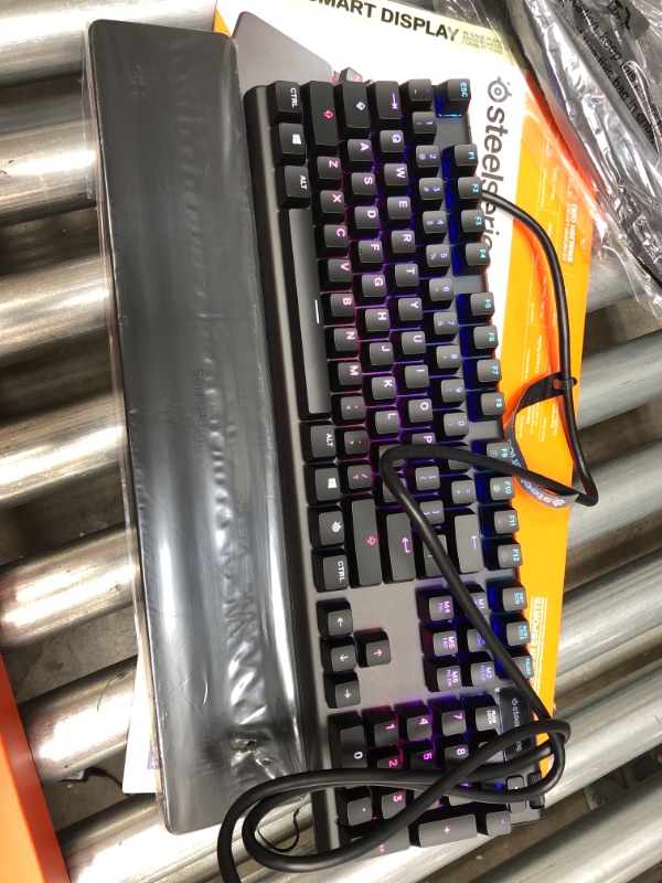 Photo 2 of SteelSeries Apex Pro Mechanical Gaming Keyboard – Adjustable Actuation Switches – World’s Fastest Mechanical Keyboard – OLED Smart Display – RGB Backlit
