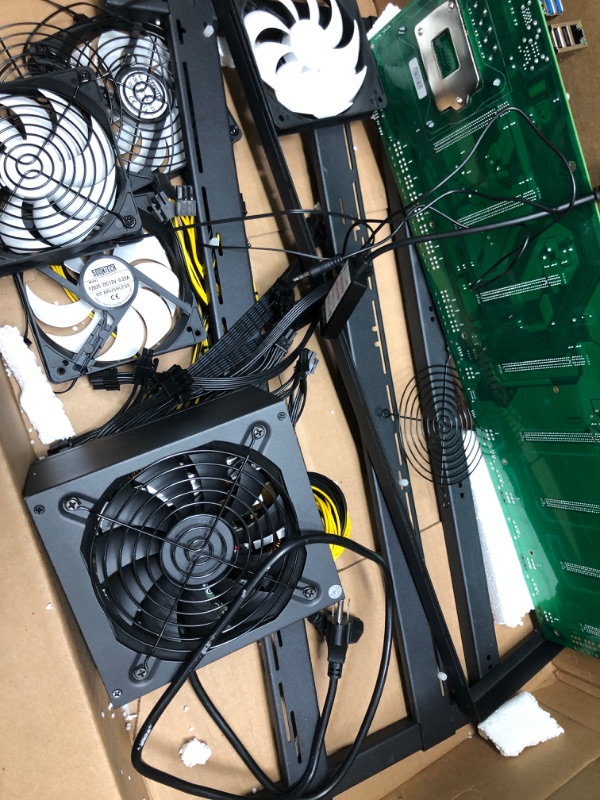 Photo 5 of ***TESTED; NON-FUNCTIONAL PARTS ONLY***
8 GPU Motherboard Mining Rig Frame Open Stackable Computer Case Ethereum B85 
Frame Included
