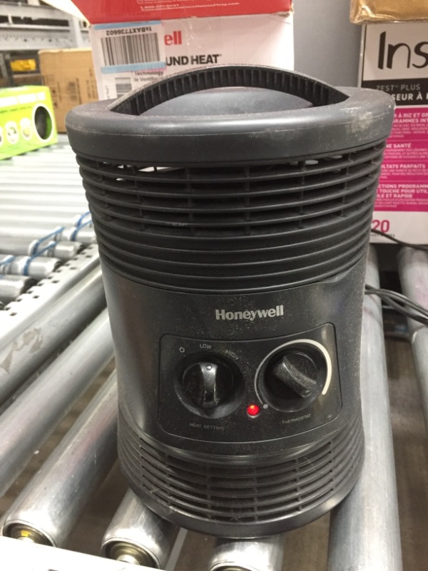 Photo 2 of Honeywell HHF360V 360 Degree Surround Fan Forced Heater with Surround Heat Output Charcoal Grey Energy Efficient Portable Heater with Adjustable Thermostat & 2 Heat Settings
**READ COMMENTS**
