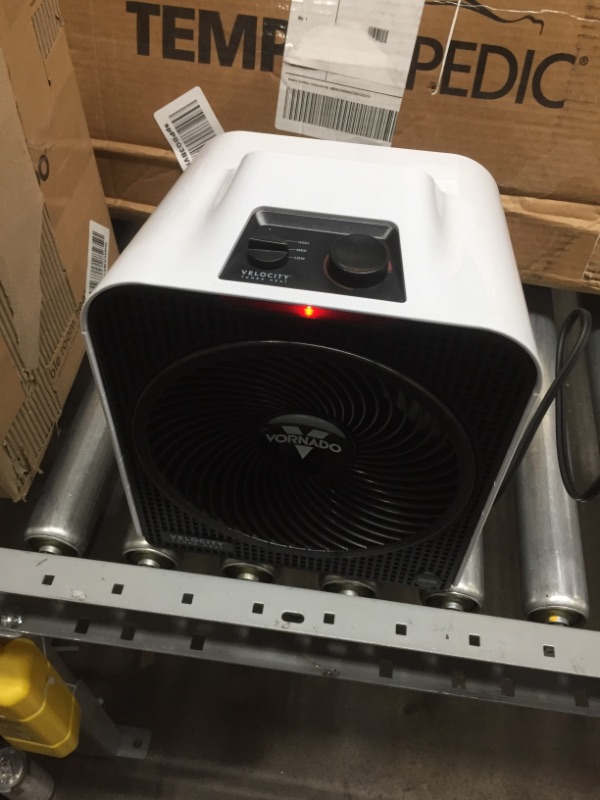 Photo 2 of Vornado Velocity 3 Space Heater with 3 Heat Settings, Adjustable Thermostat, and Advanced Safety Features, White
