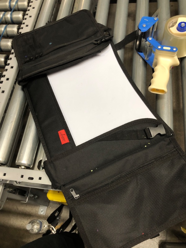 Photo 2 of Lusso Gear: Kids Travel Tray with Dry Erase Board, No-Drop Tablet Holder, Lap Desk for Traveling with Cup Holder, Snack and Toy Storage Pockets, Fits Airplane and Booster Seats (Black)
