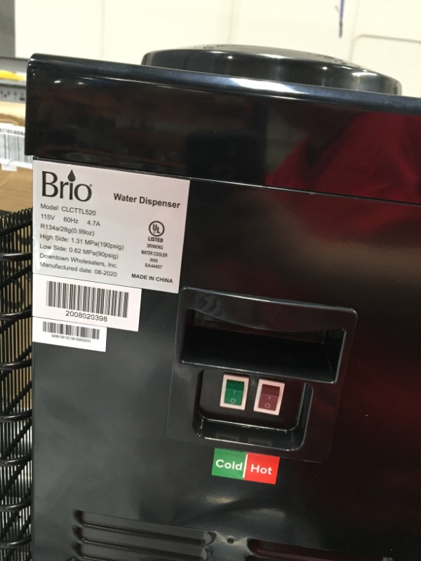 Photo 1 of *DAMAGED* Front panel bent Brio Limited Edition Top Loading Countertop Water Cooler Dispenser with Hot Cold and Room Temperature Water
