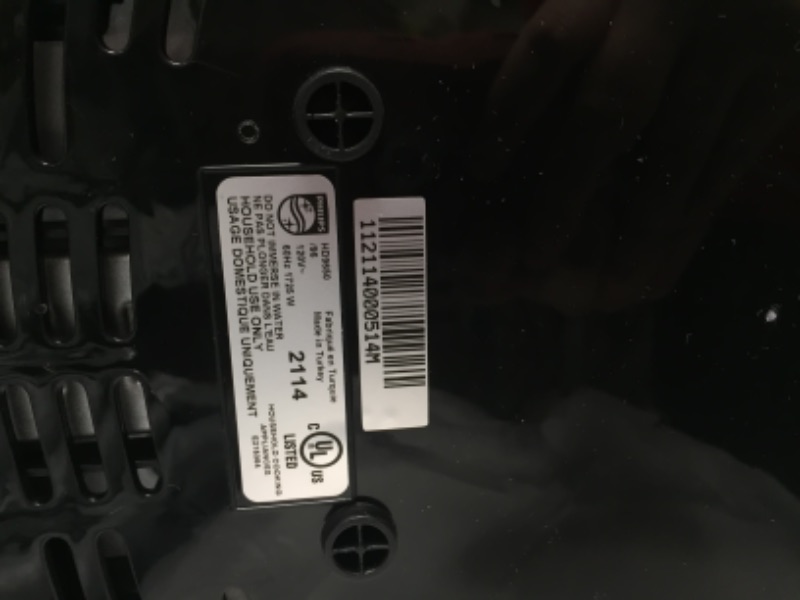 Photo 3 of Philips Kitchen Appliances Premium Digital Airfryer with Fat Removal Technology + Recipe Cookbook, 3 qt, Black, HD9741/99, X-Large