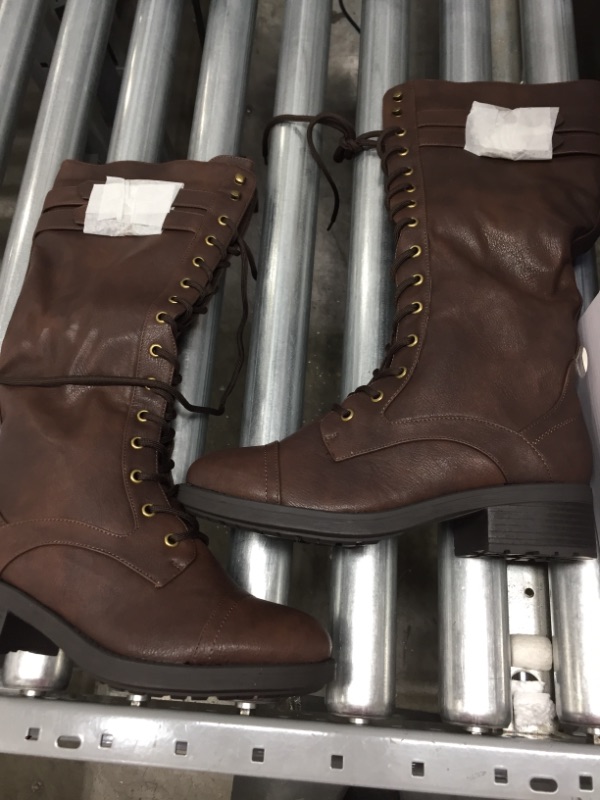 Photo 2 of 8.5
DREAM PAIRS Women's Pu Knee High Riding Combat Boots
BROWN