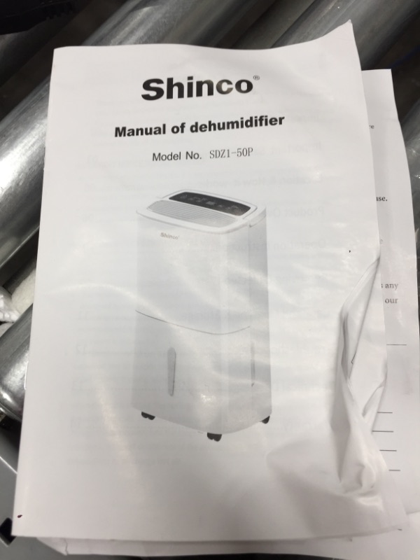 Photo 1 of *WHEEL BROKEN* Shinco 30 Pint 1,500 Sq Ft Dehumidifier Energy Star - for Home, Basement, Bedroom or Bathroom - Super Quiet Remove Moisture & Control Humidity
