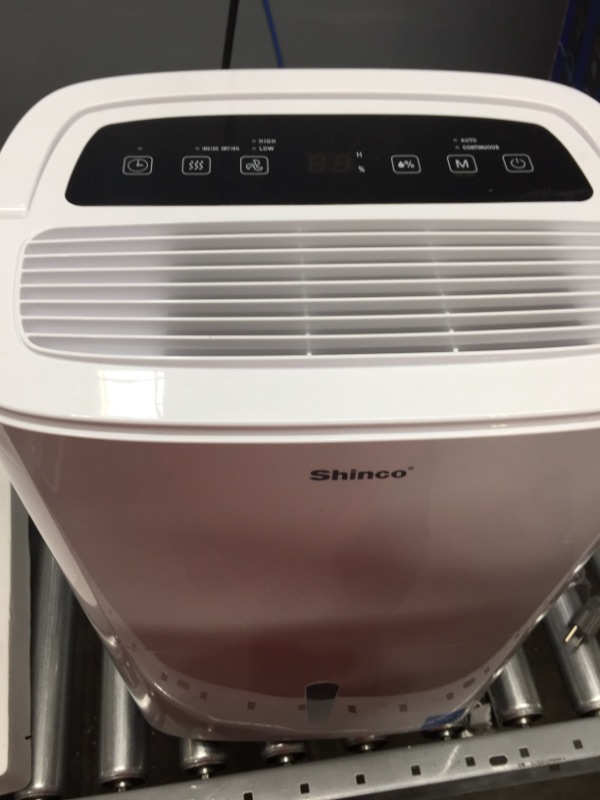 Photo 4 of *WHEEL BROKEN* Shinco 30 Pint 1,500 Sq Ft Dehumidifier Energy Star - for Home, Basement, Bedroom or Bathroom - Super Quiet Remove Moisture & Control Humidity
