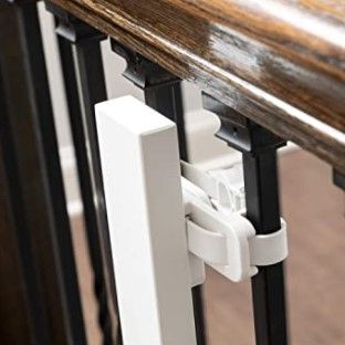 Photo 1 of *DAMAGED* Qdos Universal Stair Mounting Kit for All Baby Gates - Universal Solution for Gate Installation on Banisters and Spindles - No Screws in Banister - Works with All Gates - Easy Installation | White
