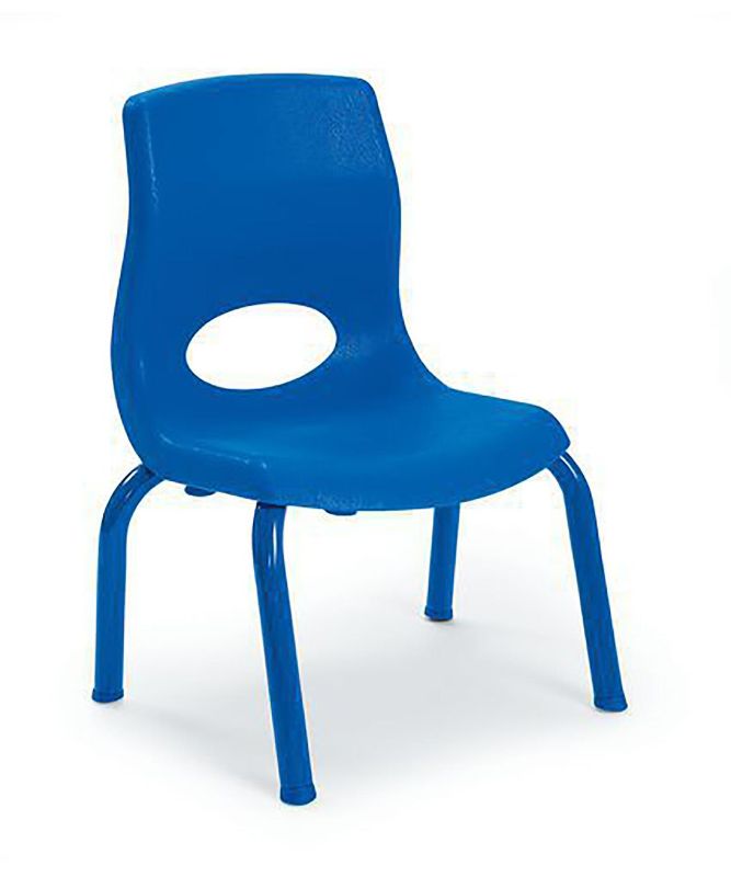 Photo 1 of Angeles 8"H MyPosture Chair, Blue, AB8008PB, Homeschool Classroom Furniture, Flexible Seating, Kids School Desk Chair, Boys-Girls Stackable Chair
