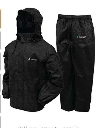 Photo 1 of FROGG TOGGS Women's Classic All-Sport Waterproof Breathable Rain Suit - XXL BLACK SHORT
