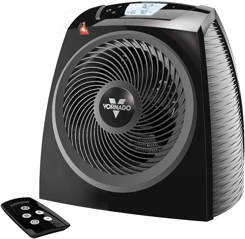 Photo 1 of -missing remote**
Vornado TAVH10 Electric Space Heater with Adjustable Thermostat, Auto Climate Control, 2 Heat Settings, 12-Hour Timer, Remote, Advanced Safety Features, Black
