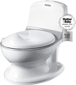 Photo 1 of Nuby My Real Potty Training Toilet with Life-Like Flush Button & Sound for Toddlers & Kids, White