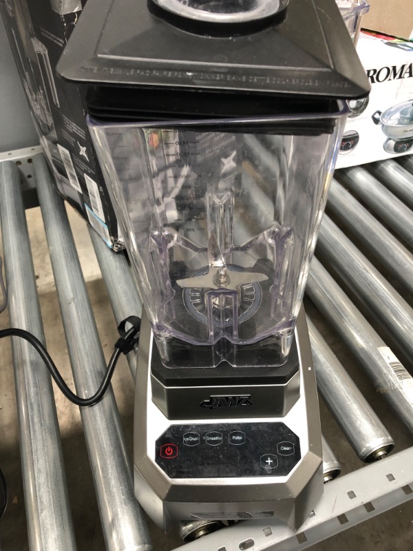 Photo 2 of **POWERS ON BUT BLADE DOES NOT TURN**
JAWZ High Performance Blender, 64 Oz Professional Grade Countertop Blender, Juicer, Smoothie or Nut Butter Maker, Precision Smart Touch Variable Speed, Stainless Steel Blades, Silver
