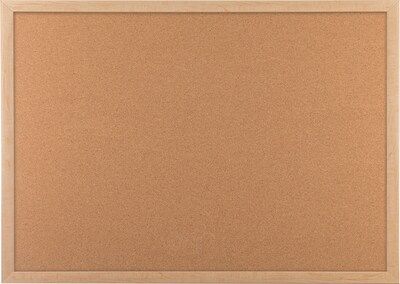 Photo 1 of U Brands Cork Bulletin Board, Oak Finish Frame, 23" X 17" 
