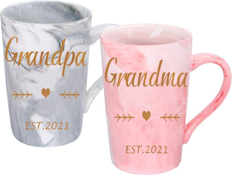 Photo 1 of 
Grandpa Mugs and Grandma Mugs - Grandma Grandpa est 2021 Mugs Set