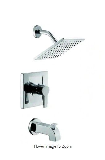 Photo 1 of Modern Single-Handle 1-Spray Tub and Shower Faucet in Chrome (Valve Included)
