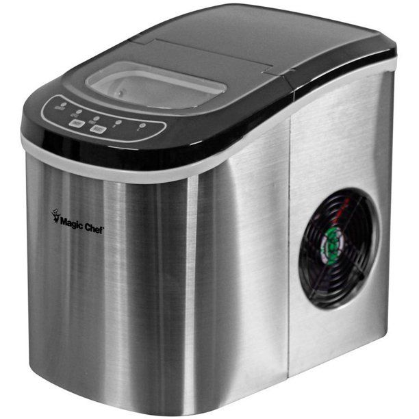 Photo 1 of Magic Chef 27 lb. Portable Countertop Ice Maker in Stainless Steel
