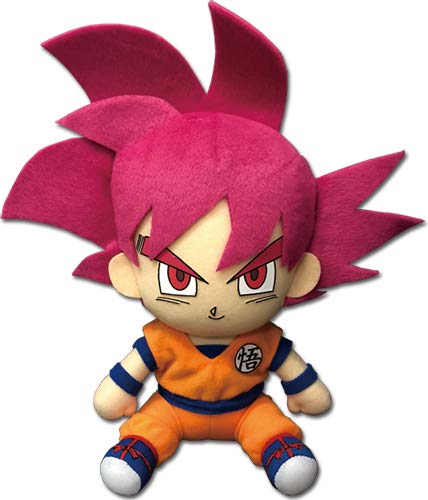 Photo 1 of Dragon Ball Super - Super Saiyan God Goku Sitting Pose Animation Official 7" Plush
