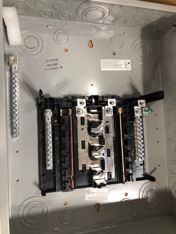 Photo 4 of ** ONE OF THE CORNERS IS BENT** Siemens SN Series 125 Amp 12-Space 24-Circuit Indoor Main Lug Plug-On Neutral Load Center