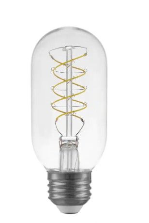 Photo 1 of **PACK OF 4**
40-Watt Equivalent T14 Dimmable Fine Bendy Filament LED Vintage Edison Light Bulb Daylight 5000K (1-Pack)
