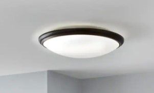 Photo 1 of 12 in. Brushed Nickel and Oil-Rubbed Bronze Selectable Integrated LED Flush Mount with Interchangeable Trim
