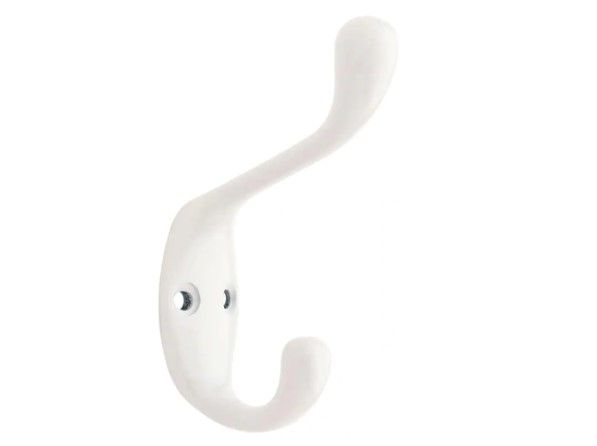 Photo 1 of **SET OF 2**
3-1/2 in. White Heavy Duty Coat Hook (3-Pack)
