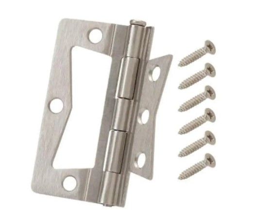 Photo 1 of **PACK OF 5**
3-1/2 in. Satin Nickel Non-Mortise Hinges (2-Pack)
