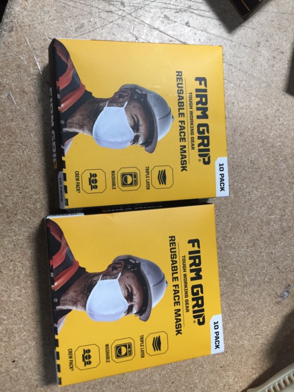 Photo 1 of **SET OF 2**
Firm Grip Tough Working Gear Reusable Face Masks (10-Pack)
