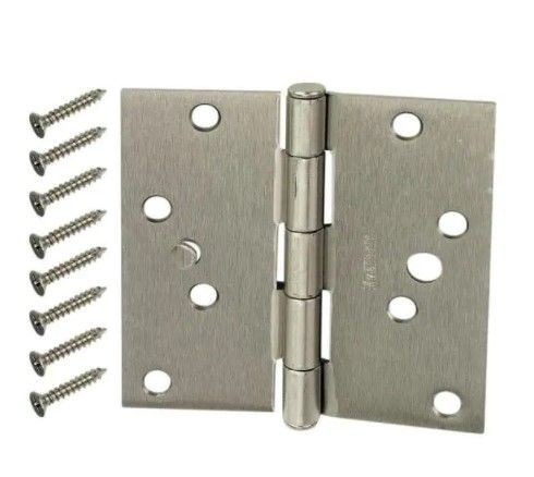 Photo 1 of ** SETS OF 2**
4 in. Satin Nickel Square Corner Security Door Hinges Value Pack (3-Pack)
