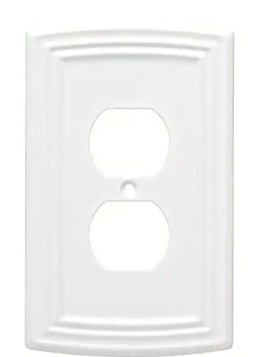 Photo 1 of *** SETS OF 5**
White 1-Gang Duplex Outlet Wall Plate
