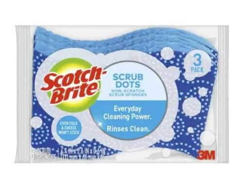 Photo 1 of ** SETS OF 8**
Scotch-Brite Scrub Dots Non-Scratch Scrub Sponge (3-Pack)

