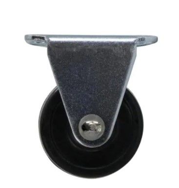 Photo 1 of *** SETS OF 12**
1-1/2 in. Black Soft Rubber and Steel Rigid Plate Caster with 40 lb. Load Rating
