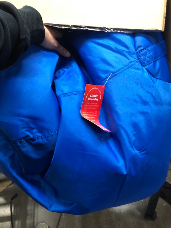 Photo 2 of Big Joe Classic Beanbag Chair, Sapphire Sapphire Round