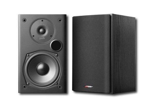 Photo 1 of Polk Audio - T15 100 Watt Home Theater Bookshelf Speakers Dolby and DTS Surround Wall-Mountable - Black