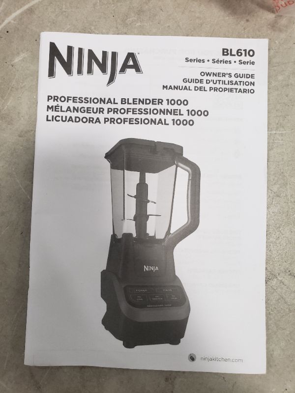 Photo 2 of *TOP PART ONLY* Ninja BL610 Professional 72 Oz Countertop Blender with 1000-Watt Base and Total Crushing Technology 