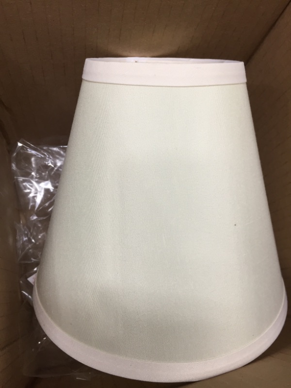 Photo 2 of Aspen Creative 32473 Transitional Hardback Empire Shaped Construction White, 8" Wide (4" x 8" x 7") Spider LAMP Shade
