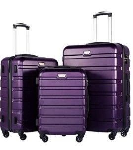 Photo 1 of COOLIFE Luggage 3 Piece Set Suitcase Spinner Hardshell Lightweight 

**28" luggage corner is dented 