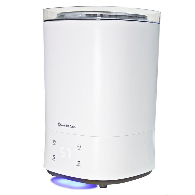 Photo 1 of Comfort Zone CZHD60 Top Fill Digital Humidifier - 5.5L Ultrasonic Mister with Auto Humidity Control & Display - Removable Water Tank & Ceramic Fresh ***OPEN BOX***

