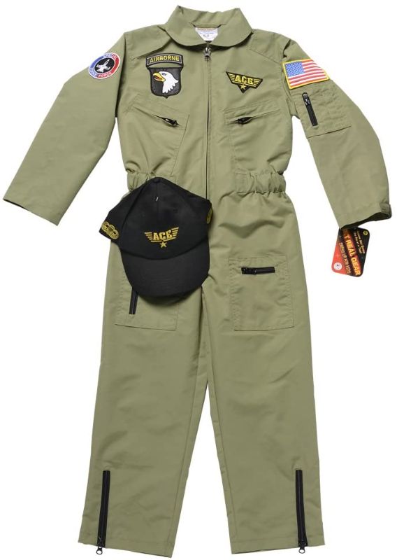 Photo 1 of Aeromax Jr. Fighter Pilot Suit with Embroidered Cap, Size 6/8.
