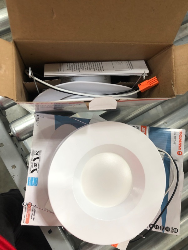 Photo 2 of (Pack of 2) Sylvania Item 74290, 700 Lumen 2700K 90CRI, LED Recessed Downlight Kit, Suitable for 5 Inch and 6 Inch Housings, Medium Base Socket Adaptor Included
