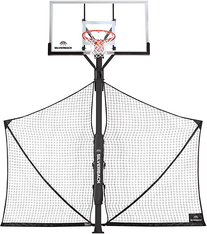 Photo 1 of Error in one of side
Silverback Basketball Yard Guard Defensive Net System Rebounder with Foldable Net and Arms into Pole , White/Black, Large
