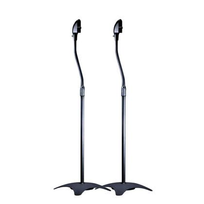 Photo 1 of Monoprice Adjustable Height 5 Lb. Capacity Speaker Stands (Pair), Black
