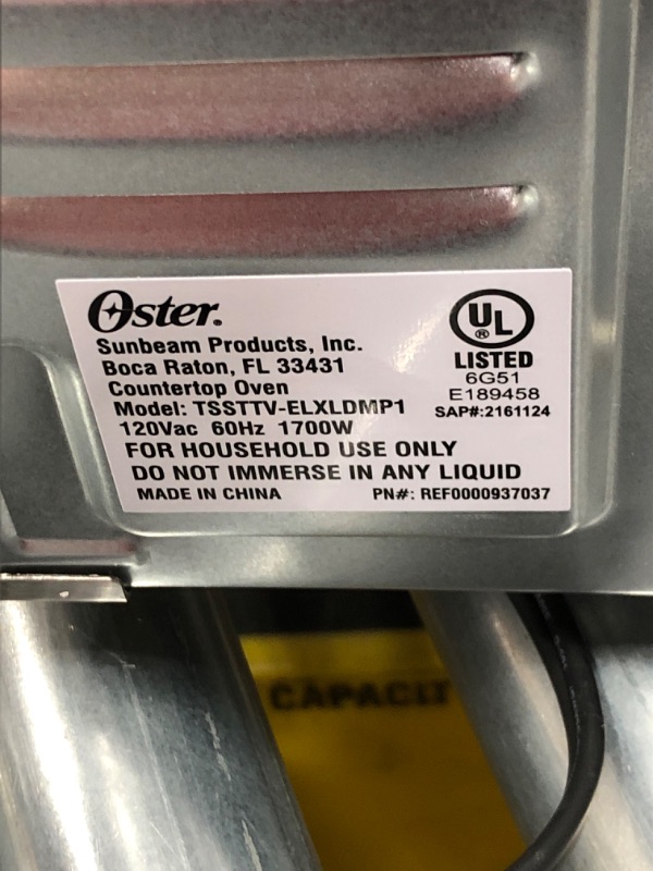 Photo 3 of Oster Extra Large Digital Countertop Convection Oven, Stainless Steel (TSSTTVDGXL-SHP)
